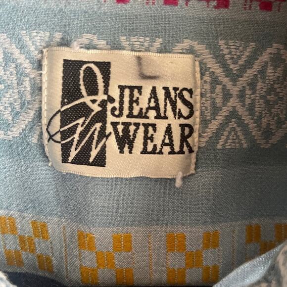 Vintage Jeans Wear Denim Button Front Western Shirt Large - Picture 5 of 5